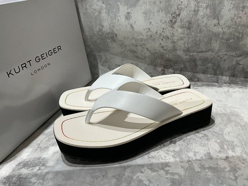 KURT GEIGER LONDON WHITE LEATHER SUMMER SANDALS - 第 1/4 張圖片
