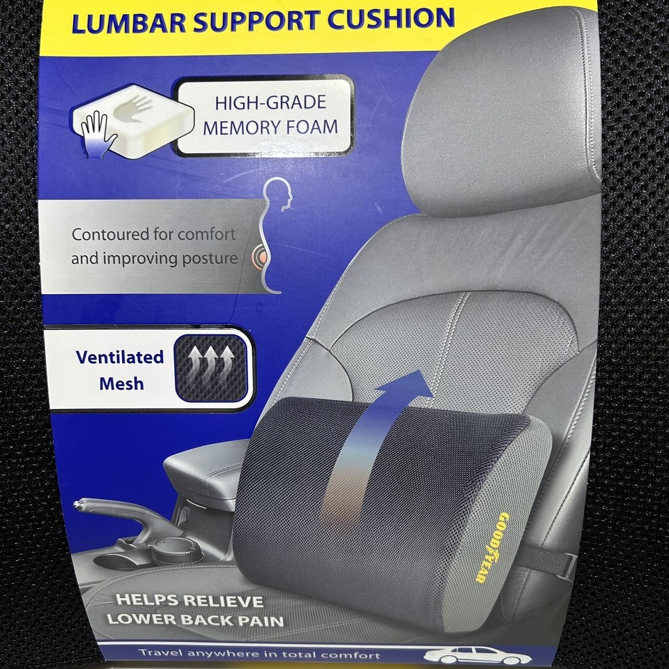 Goodyear Automotive Contoured Lumbar Support Cushion Black NEW! eBay