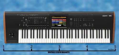 KORG Kronos 76 61 88 gold platinum LS SE GRANDSTAGE SYNTHESIZER fridge magnet - Picture 5 of 16