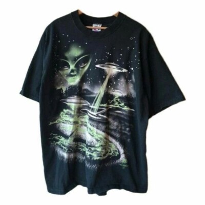 Alien Abductions 1997 Liquid Blue Reprint Tee Unisex Short Sleeve Shirt ...