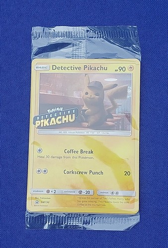 2019 Pokémon - Detective Pikachu Black Star Promo Holo - SM 190-Sealed Original