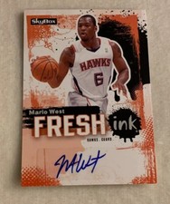 2008-09 SkyBox Fresh Ink Atlanta Hawks Basketball Card #FI-MW Mario West AUTO