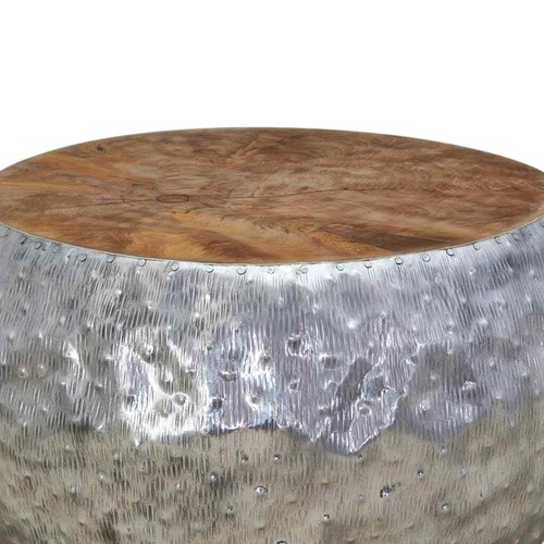NNEVL Coffee Table Aluminium Teak 60x60x30 cm - Picture 6 of 7