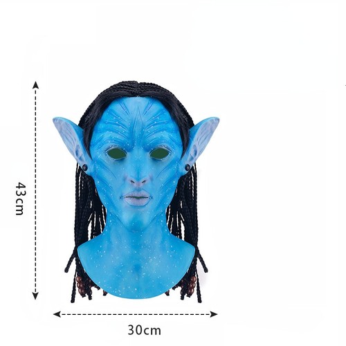 Movie Avatar Mask Jake Sully Cosplay Costumes Role-Playing Night Lights Latex Ma - Picture 3 of 14