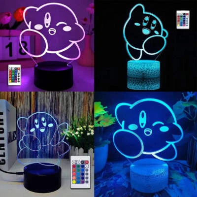 MY STORE Kirby Light 3D Night Lamp Touch Sensor Atmosphere Lamp Bedroom Bedside Table Lam