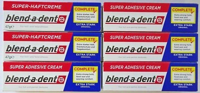 6x Blend a dent Complete Haftcreme ORIGINAL Prothesen Haftmittel (6x 47g) 