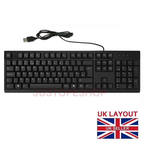 CIT USB/PS2 Wired Keyboard Full Size UK layout QWERTY For Desktop PC Laptop NEW - Picture 6 of 6