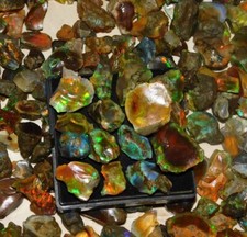 100 Natural Ethiopian Fire Opal Rough Lot Raw Opal Loose Gemstone Lot