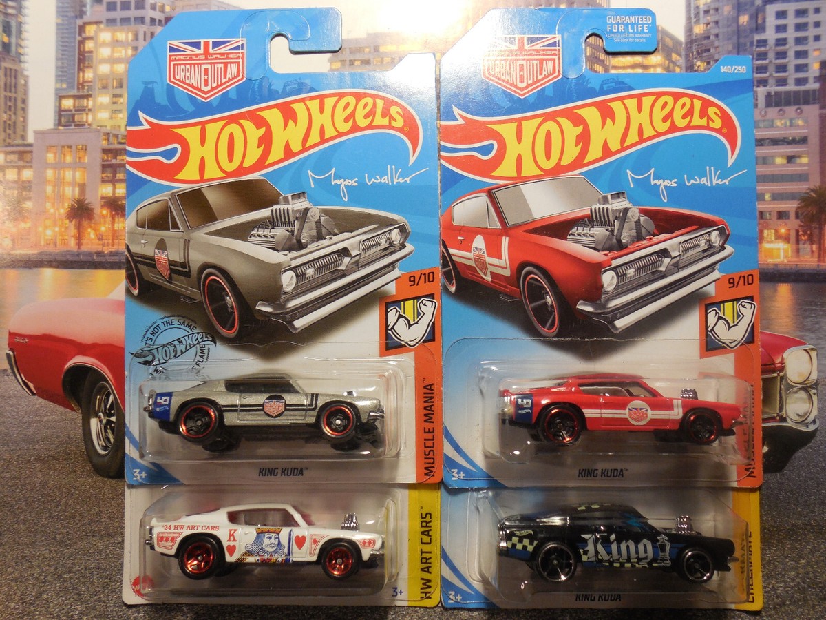 Hot Wheels King Kuda LOT 4 Art Cars MUSCLE MANIA URBAN OUTLAW