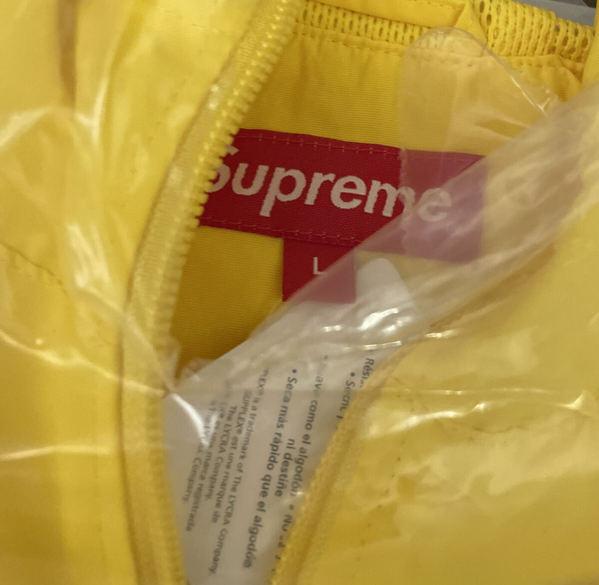 SUPREME REFLECTIVE ZIP HOODED JACKET YELLOW SIZE LARGE/ SS21 WEEK