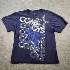 Cowboys Football Team T-shirt Men XL Blue Graphic Star Dallas Texas Spellout