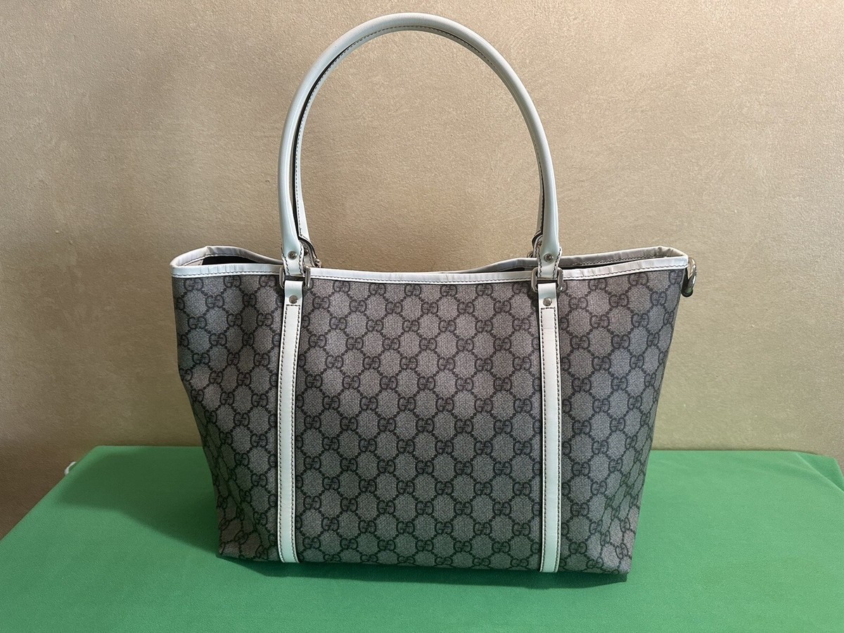 GUCCI グッチ 初期JOY 白 メタリックハンドル　グッチ トートバッグ Gucci Joy Supreme Large Tote | eBay