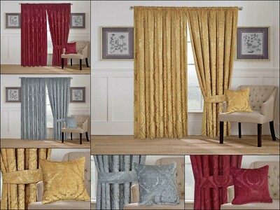 Gefütterte Bleistiftfalte Beste Qualität Jacquard Vorgefertigte LAS VEGAS Vorhänge*