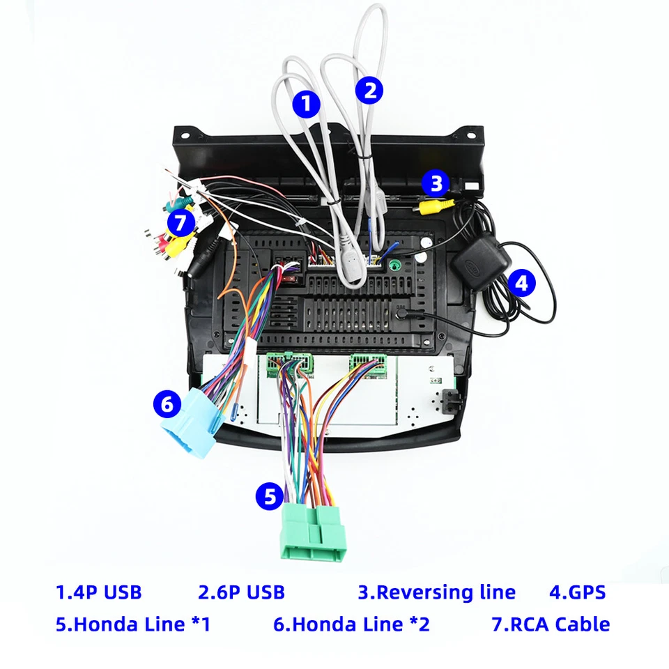 Wireless Carplay 4-64G Android For Honda Accord 2003-2007 Car Stereo Radio GPS - Imagem 3 de 4