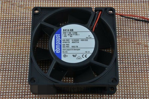TYP 8414 HR DC24V 5.8W 8CM 80*80*25mm for Equipment Cooling fan 2Pin - Picture 3 of 4