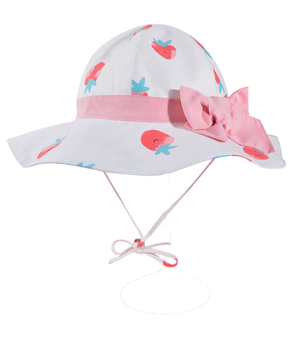 Chapeau bébé fille été anti-UV à larges bords pour protection maximale