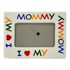 Vintage I love my mommy Ceramic Picture Crayon Style, Photo 4x6 Frame 5.5x7.5”❤️