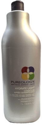 pureology hydrate light conditioner for dry/colored hair 33.8oz scuffed exterior