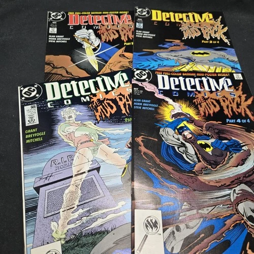 vintage Detective Batman comic 1980s DC Mud Pack Part 1 - 4 # 604 605 606 607