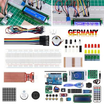 Arduino UNO R3 Starter Kit Inkl. RFID 40 Plus Teile Im Robusten Kunststoffkasten