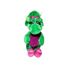 Baby Bop 14" Plush Stuffed Dinosaur Toy Barney TV Show 1992 Vintage Green