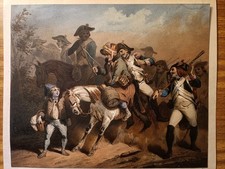 Ancienne Chromolithographie d'après Hippolyte Bellangé La Cantinière et les...