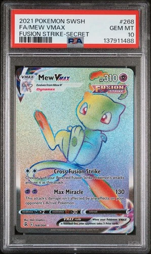 The Pokémon Company Mew VMAX Swsh08 Fusion Strike 268/264 Secret Holo ENG PSA 10