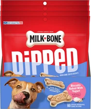 Dipped Dog Biscuits Baked with Vanilla Yogurt, 12 Oz., 4 Count