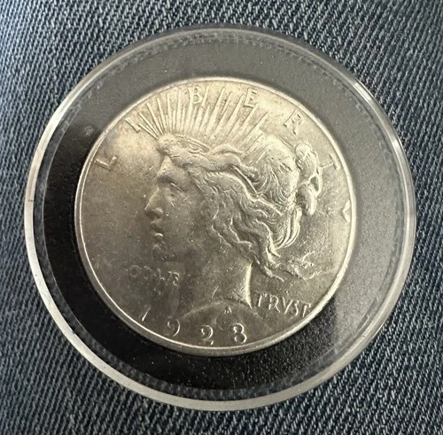 1928 Or 1923 Peace Silver Dollar - 1 Coin Buyer To Verify Mint and Year.