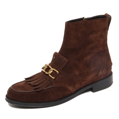 G2168 scarpa donna TOD S brown stivaletto boot suede shoe woman