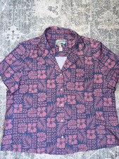 Vtg Reyn Spooner Joe Kealoha Shirt Mens XL Blue Tropical Floral soft