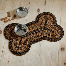 Accent Rug Black & Tan Indoor/Outdoor Medium 15x23 Bone Floor Mat VHC Brands