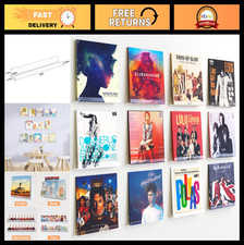 12 Pcs 12" Vinyl Record Wall Mount Shelves - Clear Acrylic Display Racks