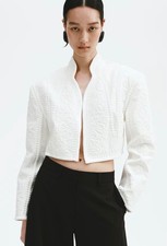 H&M SOLD OUT WHITE BOLERO BLAZER MEDIUM TUXEDO JACKET