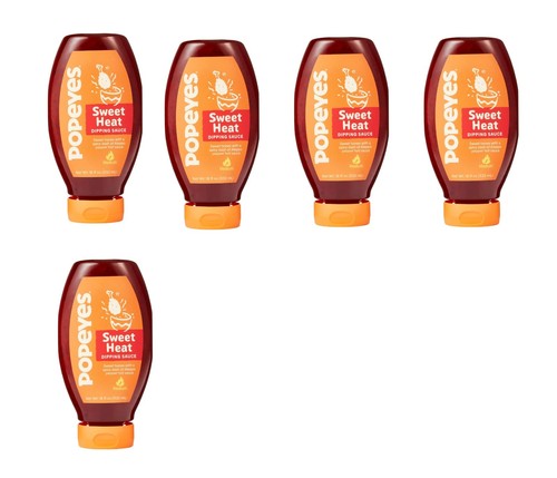 5 Pack Popeyes Louisiana Kitchen Sweet Heat Dipping Sauce 18 oz Bottles - Cajun - Picture 16 of 24