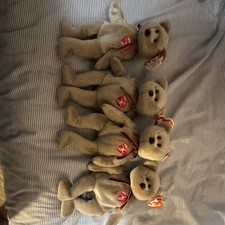 Ty Beanie Babies 1999 Signature Bear Plush Lot of 4 with Tags and Seals