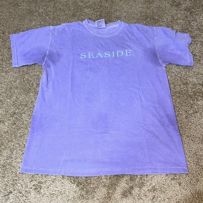 Seaside Florida T Shirt Size Medium Purple Short Sleeve Comfort Colors