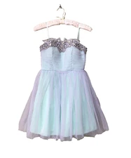 Ballerina Dress Women Junior Size 3 S Coquette Mint Lilac Tulle Bling Fairy Core