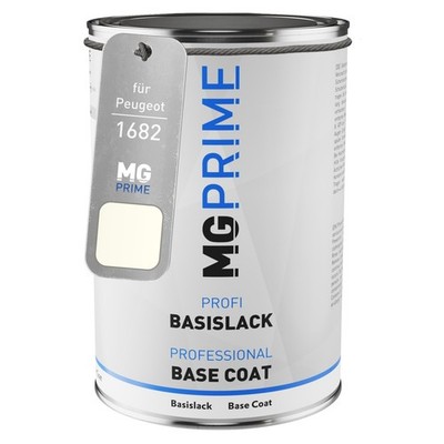 Autolack Dose spritzfertig für Peugeot 1682 Blanc Corfou Basislack 1,0L