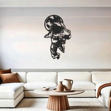 Metal Wall Art Astronaut Retro Style Wall Decor Home Decoration Living Room