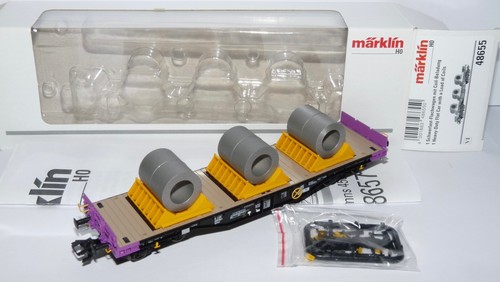 Märklin H0 48655 ++ Schwerlast-Flachwagen mit Coils der ERR in OVP ++ #F1_18 | Condition: Gebraucht