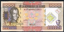 GUINEA - 1000 FRANCS 2010 UNC P 43