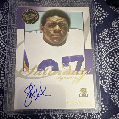 Press Pass Legends Saturday Signatures Leonard Marshall Autograph LSU