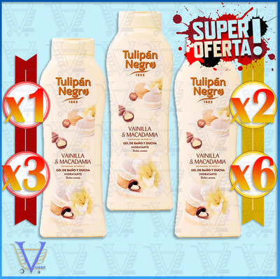 TULIPAN NERO DUSCHGEL 650 ML VANILLE & MACADAMIA | GRÖSSE 1, 2, 3 ODER 6 STÜCK