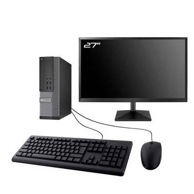 Dell Optiplex 7020 SFF PC Desktop Intel i3-4130 16GB RAM 250GB SSD 27'' W11 Wifi