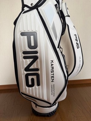 PING KARSTEN CB-P2401 White cart bag golf carry caddy bag rare