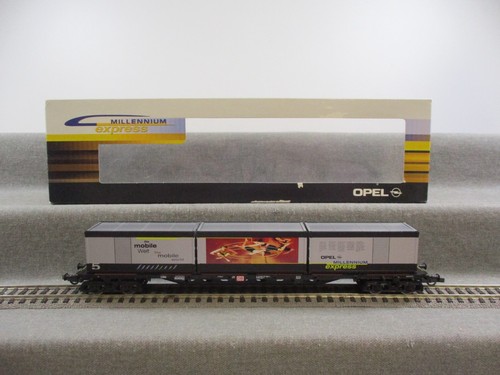 Roco Spur H0 47974 Millennium Express Containerwagen Opel der DB in OVP | Zustand: Gebraucht