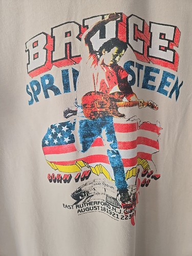 Bruce Springsteen E Street Band T-Shirt Men 2XL Tan Concert Tee East Rutherford - Picture 15 of 19