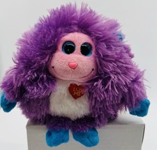 TY MONSTAZ Beanie Baby - ZELDA Monster 5" Purple Fluffy No Sound Retired 2012