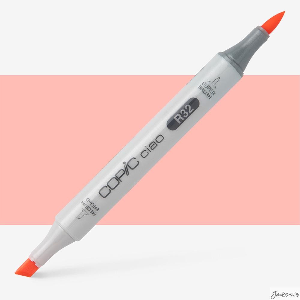 Copic Ciao Artist Marker Alcohol Based Twin Tip Brush Broad Nib Peach R32 Dra...